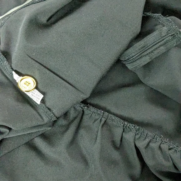 Little Cocoon Black Tier Dress with Gold Button Accent Girls' 3x - Picture 5 of 5